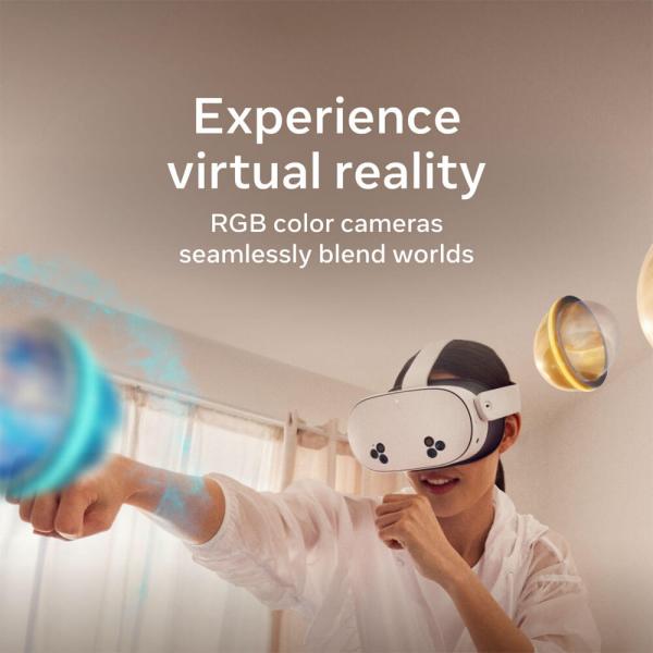 Meta Quest 3S All-in-One VR Headset (128 GB) | Next-Gen Mixed Reality with 3 Months Horizon+