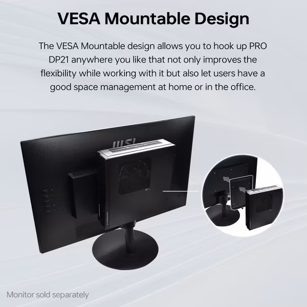 MSI PRO DP21 13M Desktop – Intel Core i3-13100, 8GB RAM, 512GB SSD, Windows 11