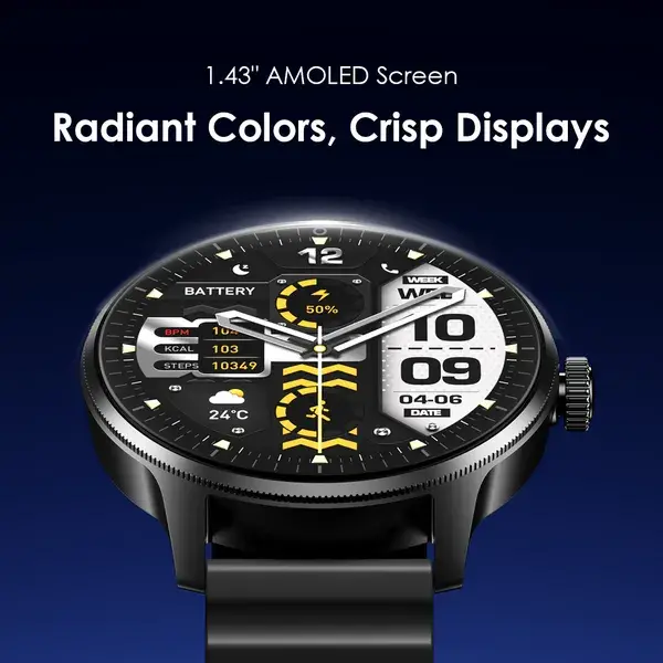 oraimo Watch 5R Pro – 1.43" AMOLED Smart Watch with Wireless HD Calling and IP68