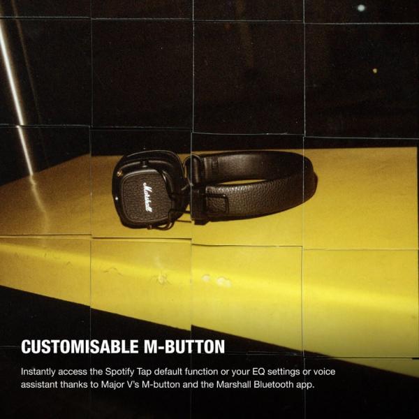 Marshall Major V Wireless On-Ear Headphones – Signature Sound, 100+ Hours Playtime